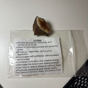 Citrine Crystal with Informational Card